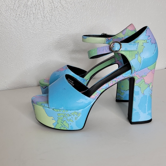 Dolls Kill x Delia's Jet Setter Platform Heels Women's Size 10 - Picture 4 of 12